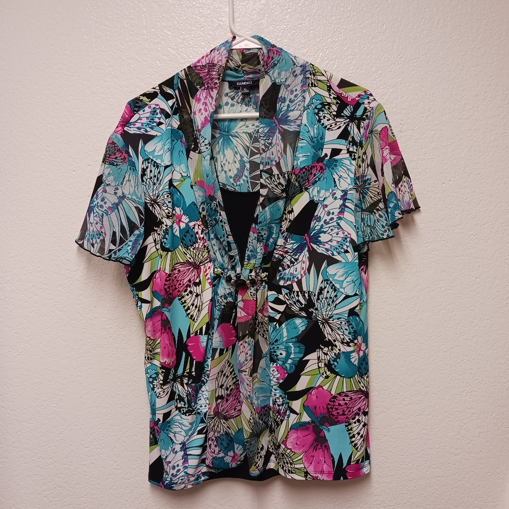 Elementz Cute Butterfly Pattern Top